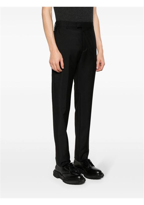 Black tailored slim-fit trousers - men AMI PARIS | HTR008WV0028001